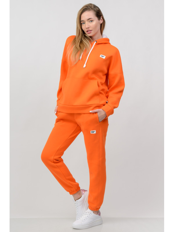 Женский утепленный спортивный костюм oversize Go Fitness  orange